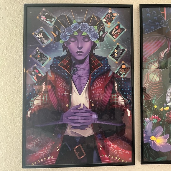 Critical Role CR C3 Mighty Nein Mollymauk Tealeaf Framed Fan Art Print D&D DND - Picture 7 of 8